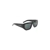 Saint Laurent Black Pillowed Square Sunglasses In Black