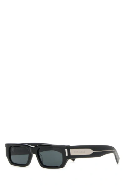 Saint Laurent Sunglasses In Black&crystalsilverblack