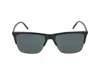 Saint Laurent Rectangle-frame Sunglasses In Black Black Black