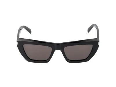 Saint Laurent Sunglasses In 001 Black Black Black