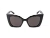 Saint Laurent Black Cat Eye Ladies Sunglasses Sl 552 001 51 In Black Black Black