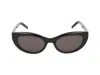Saint Laurent Ysl Hinge Oval Frame Sunglasses In Black