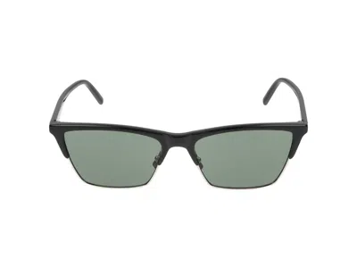 Saint Laurent Sunglasses In Black Black Green