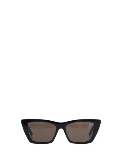 Saint Laurent Sunglasses In Black Black Grey
