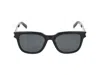 Saint Laurent Eyewear Square Frame Sunglasses In Black Crystal Black