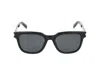 Saint Laurent Eyewear Square Frame Sunglasses In Black Crystal Black