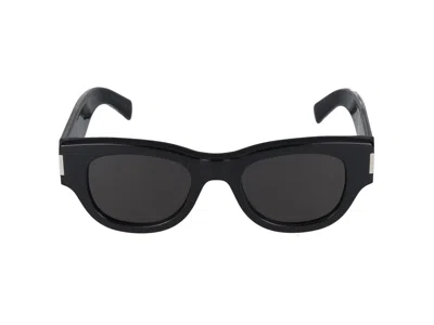 Saint Laurent Sunglasses In 001 Black Crystal Grey