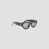 Saint Laurent Dark Brown Cat Eye Sunglasses In Brown