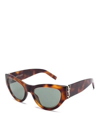 Saint Laurent Sunglasses In Brown