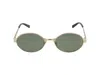 Saint Laurent Round Sunglasses Sl 692 003 In Gold Gold Green