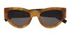 Saint Laurent Cat-eye Sunglasses In Havana, Black, Gold