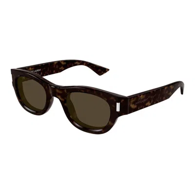 Saint Laurent Sunglasses In Havana Havana Brown