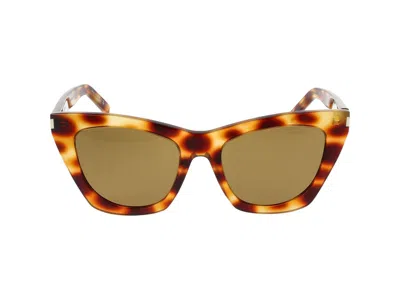 Saint Laurent Sunglasses In Havana Havana Brown