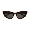 Saint Laurent Acetate Cat-eye Sunglasses In Havana/grigio