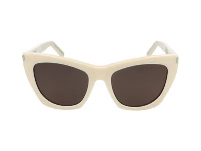 Saint Laurent Sunglasses In Ivory Ivory Black