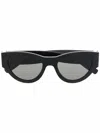 Saint Laurent Sunglasses M94 Black Gray Crystal Dor Logo