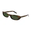 Saint Laurent Sl 557 Shade 002 In Marrone/verde
