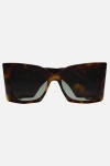 Saint Laurent Sl M119 Blaze Rectangular Sunglasses In Medium Havana