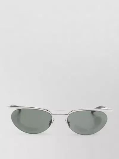 Saint Laurent Sunglasses Metal Frame Nose Pads Slim Arms In Gray
