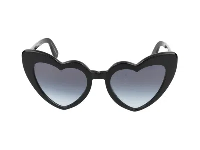 Saint Laurent Grey Gradient Irregular Ladies Sunglasses Sl 181 Loulou-008 54 In Black Black Grey