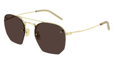 Saint Laurent Sunglasses In Brown