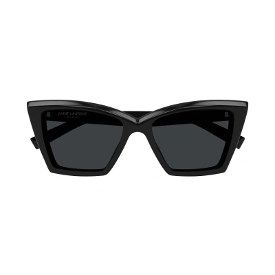 Saint Laurent Sunglasses In Nero/grigio