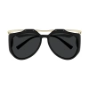 Saint Laurent 55mm Irregular Sunglasses In Nero/nero
