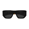 Saint Laurent 52mm Rectangular Sunglasses In Nero/nero