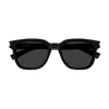 Saint Laurent Logo Sunglasses In Black