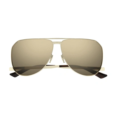 Saint Laurent Sunglasses In Oro/marrone