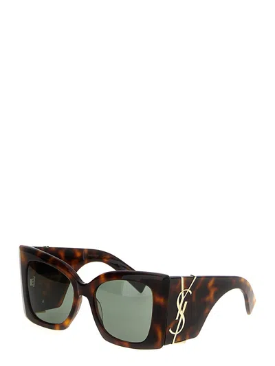 Saint Laurent Blaze Acetate Cat-eye Sunglasses In Printed