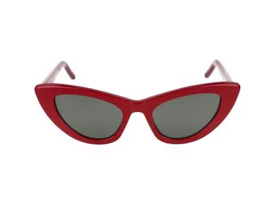 Saint Laurent Sunglasses In Red Red Grey