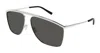 Saint Laurent Sl820 Victorie Aviator Sunglasses In Silver