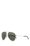 Saint Laurent Silver Metal Sl 800 Sunglasses In Metallic