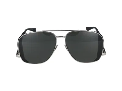 Saint Laurent Sunglasses In Silver Silver Grey