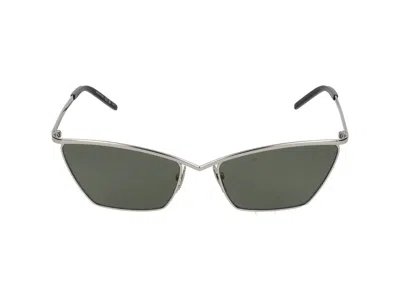Saint Laurent Sunglasses In Silver Silver Grey