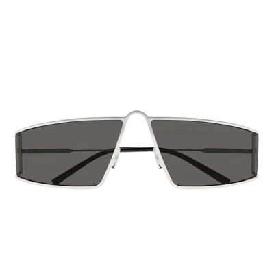 Saint Laurent Sunglasses In Silver Silver Grey