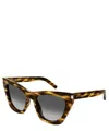 Saint Laurent Eyewear Kate Cat Eye Frame Sunglasses In Crl