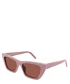 Saint Laurent Brown Cat Eye Ladies Sunglasses Sl 276 Mica 058 55 In Crl