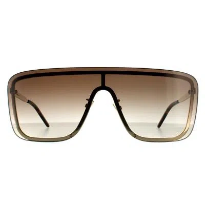 Pre-owned Saint Laurent Sunglasses Sl 364 Mask 006 Gold Brown Gradient