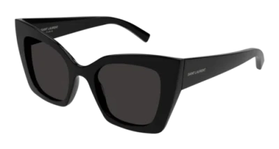 Pre-owned Saint Laurent Sunglasses Sl 552 001 Black Grey Woman In Gray