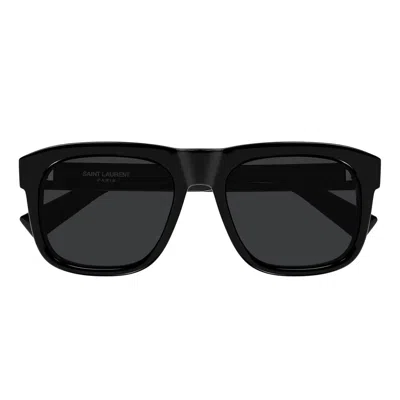 Saint Laurent Sunglasses Sl 558 010 Black/black Men In Red