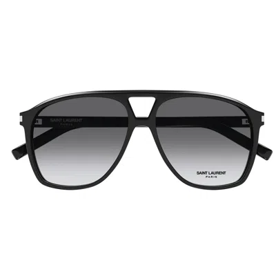 Saint Laurent Sunglasses Sl 596 Dune 006 Black/grey Women In Pattern