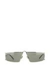 Saint Laurent Rectangular Metal Frame Sunglasses Sl 606 In Gray