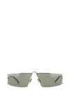 Saint Laurent Rectangular Metal Frame Sunglasses Sl 606 In Silver