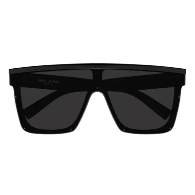 Saint Laurent Sunglasses Sl 607 001 Black/black Woman In White