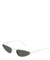 Saint Laurent Sl 703 Brand Line Classic 003 White Sunglasses In Crl
