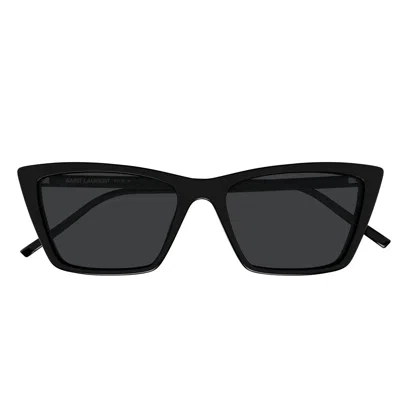 Saint Laurent Sunglasses Sl 737 Mica Thin 001 Black/black Women
