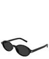 Saint Laurent Black-black-black Acetate Sunglasses In Crl