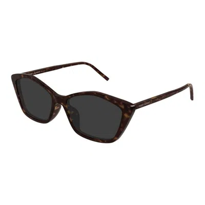Saint Laurent Full Frame Sunglasses In Brown